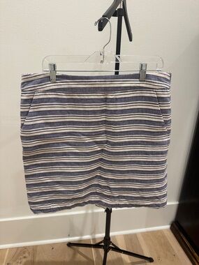 Tommy‎ Hilfiger Navy and White Striped Mini Skirt